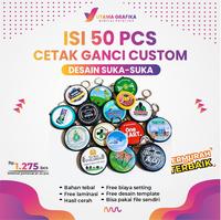 Gambar (ISI 50 PCS ) 1 HARI JADI CETAK GANTUNGAN KUNCI DESAIN SUKA SUKA  GANCI CUSTOM MURAH PRODUSEN  SOUVENIR PIN SRAGEN KLATEN SOLO SURAKARTA BOYOLALI - ganci Polos, 44 mm dari Utama Grafika_NEW undefined 1 Tokopedia