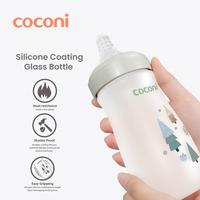 Gambar COCONI ComfortFeed Glass Bottle | Botol Susu Dot Kaca Bayi Silikon Coating Pertama di INDONESIA Accessories - 160ML | 0M+ dari Coconi Baby Shop undefined 3 Tokopedia