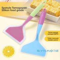 Gambar Spatula Silikon Tahan Panas / Spatula Tamagoyaki Anti Lengket Bahan Food Grade/ Spatula Pizza Martab - Orange dari Synmore Official Store undefined 3 Tokopedia