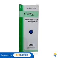 Gambar L-ZINC SYRUP ISI 100 ML BOTOL dari Apotek Kosambi By GoApotik undefined 1 Tokopedia