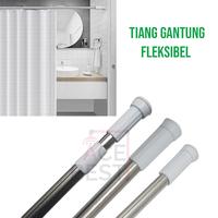 Gambar Tiang pipa Fleksibel tanpa paku /Tiang Pipa Kamar Mandi / Tiang Gorden / Tiang Tirai / Tiang Jemuran / Tiang Tongkat 70 Cm - 260 Cm Shower - 70 cm - 120 cm  dari Acebest undefined 1 Tokopedia