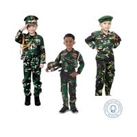 Gambar baju seragam tentara setelan TNI AD baret/topi cilik,anak laki laki dan perempuan full atribut Fashion - topi, S dari 3RD.kids undefined 1 Tokopedia