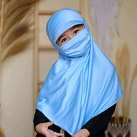 Gambar Jilbab Anak Topi Masker Kerudung Instan Muslim Nyaman - Bahan Jersey Hyget Super - Sekolah, Variasi - merah, Ukuran All size 2-5 tahun dari Hq Collection_NEW undefined 3 Tokopedia