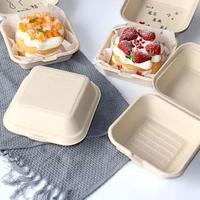 Gambar paper bowl dan tutup 50pcs Bagasse Clamshell 6 inch Burger Box 450ml Natural Brown/White Food Container Bagasse Box Lunch Box Burger Kotak Tart Mini Takeaway Box Food Container - Natural 50pcs dari SelamatYOU undefined 2 Tokopedia