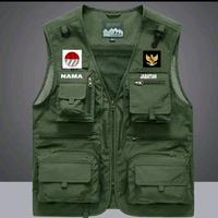Gambar Jaket vast rompi pria Tactical lapangan outdoor Casual Navy - merah, M dari KUYA COLLECTION undefined 5 Tokopedia