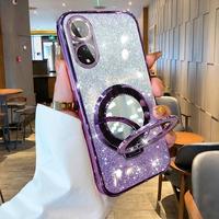 Gambar Untuk Huawei Nova 9 13i 13 Pro Nova 9 SE Phone Case Vogue Makeup Mirror Kickstand Glitter Shiny Bumper untuk Casing Cover cangkang lunak silikon HP - pink, Huawei Nova 13i dari Casing Collection undefined 4 Tokopedia