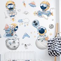 Gambar Wall Sticker Dinding Anak Astronot – Desain lucu astronot dengan helm warna kuning. Terbuat dari bahan kertas sticker, cocok untuk dekorasi kamar anak - 100069 dari cantik home undefined 1 Tokopedia