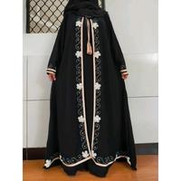 Gambar Abaya Aurora Set Outer Abaya Hitam Saudi - S, bunga hitam dari almubarok abaya undefined 4 Tokopedia