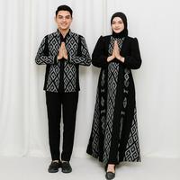 Gambar Set Baju Batik Couple Pasangan Kondangan Hitam - EVA Boutique Sarimbit Keluarga Tenun Seragam Panjang Setelan Wanita modern pakaian regular remaja xl set pakaian couple tunangan tali pinggang xxl baju lamaran couple elegan tulle family dress anjani 1 2025 - Kemeja Panjang Dewasa, S dari EVA Boutique212 undefined 1 Tokopedia