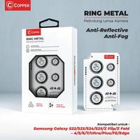 Gambar COPPER For Samsung Galaxy Z Flip / Z Fold – 4 / 5 / 6 / 7 - Ring Metal ( Pelindung Lensa Kamera Premium ) Anti-Reflective (AR) dan Anti-Fog (AF) - Samsung Z FLIP 4/ Z FLIP 5, Black dari Copper Official Balikpapan undefined 1 Tokopedia
