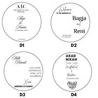 Gambar [Free Stiker & Packing kayu] Welcome Sign Wedding Custom 30cm /  Cermin Pernikahan Bahan HPL & Rubber - Rubber Hitam, Tulis di note dari meeror.aesthetic undefined 5 Tokopedia