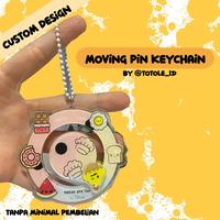 Gambar Moving pin keychain custom / gantungan kunci putar Akrilik Rantai dari totoleid undefined 1 Tokopedia