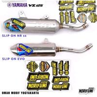 Gambar Slencer Knalpot Norifumi Build up Slip On NR ss EVO GTX 2 Tak Evo YZ 125 TS 125 ORIGINAL Kendaraan Motorcycle - EVO YZ 125 dari Omah Modif Yogyakarta undefined 1 Tokopedia