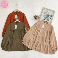 Gambar Xoba LD 120 CM 3298 Atasan Wanita Jumbo Blus Cey Katun Yunikl Polos S365 489/S370 PINK - WINTER WHITE dari XOBA FASHION undefined 3 Tokopedia