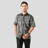 Gambar BATIK TRUSMI Hem Batik Murah Batik Pria Kemeja Lengan Pendek Atasan Pria Batik Seragaman Motif Bunga Matahari Baju Daun Katun Panjang - GOLD, M dari BT Batik Trusmi Official undefined 4 Tokopedia