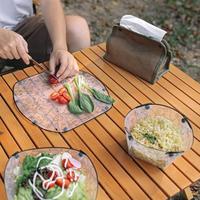 Gambar Vinnatsu-Mangkok Kotak Tempat Makan Lipat Portabel Kreatif Luar Ruangan Piring Berkemah Dapat Dilipat Tahan Panas - Lipat piring makan dari Vinnatsu undefined 5 Tokopedia