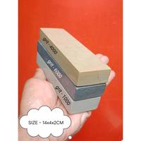 Gambar batu asah .batu asahan pisau/golok..1 set isi 3pcs ( SIZE - 14x4x2CM ) grit - 1000-4000-6000 dari toko asahan undefined 1 Tokopedia