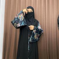 Gambar ABAYA SYAKILA-gamis jetblack mix poliester by asy syakira fashion temboro - Syakila, S dari HIJRAH ABAYA TEMBORO undefined 3 Tokopedia