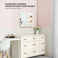 Gambar iFURNHOLIC Alex Bathroom Mirror I Cermin Kamar Mandi Dengan Rak Organizer | Kaca Cermin Dinding cermin kolonial aesthetic - Ivory dari iFurnholic Furniture Store undefined 5 Tokopedia