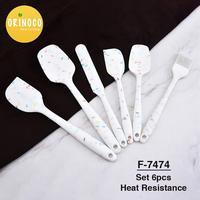 Gambar ORINOCO Sutil Spatula Silikon Set isi 6 pcs Heat Resistance Tahan Panas Motif Meises F-7474 - 1 Box Isi 6 Pcs  dari Orinoco Smart Living undefined 1 Tokopedia