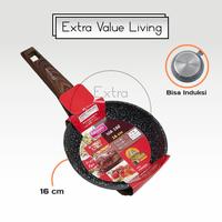 Gambar MINOWA Panci Fry Pan Marble Penggorengan Anti Lengket 16 - 26 CM Wajan Panci Keramik kitchenware - 18 CM dari Extra Value Living undefined 1 Tokopedia