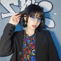 Gambar Kacamata Vincent Retro Bingkai Bulat Kecil Hitam Model Candy dengan Lensa Cekung - Fashion Kreatif - Frame, Sunglasses, Eyewear - BLACK dari Bianca in Fashion_NEW undefined 5 Tokopedia