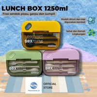 Gambar Tempat Kotak Bekal Makan Lunch Box Anak Plastik 1250ml - Lunch1250-Ungu dari nameurneeds undefined 1 Tokopedia