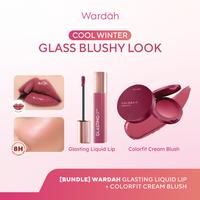 Gambar [BUNDLE] WARDAH Cool Winter: Glass Blushy Look! Glasting Liquid Lip +  Colorfit Cream Blush - Hi-Pigmented Glass Color, Ringan, Tidak Lengket, Transferproof - Blush Formula Ringan & Creamy Makeup - GL 05+BL 05 dari wardahbeautyid undefined 1 Tokopedia