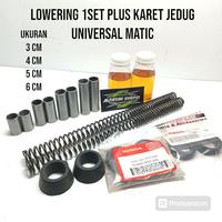 Gambar lowering shock depan bosing 1 paket plus kater jedug shock depan DOWNSIZE  AEROX VARIO 125 150 160 BEAT MIO XEON 1 set - Scoopy donat, Turun 3 cm dari alfatah shop21 undefined 1 Tokopedia