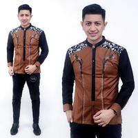 Gambar baju koko pria dewasa lengan panjang Atasan terbaru koko keong racun Muslim Katun Kurta Pendek Toyobo Hitam Putih - PUTIH, M dari Grosir baju koko99_NEW undefined 4 Tokopedia