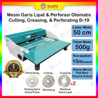 Gambar Mesin Electric Cutting, Creasing & Perforating D-19 ( Mesin pemotong kertas, Pembuat Lipatan, Garis Putus Putus ) / Mesin Electric 4 in 1 Creasing D-20 - Creasing Manual, Surabaya dari Sun Indonesia undefined 5 Tokopedia