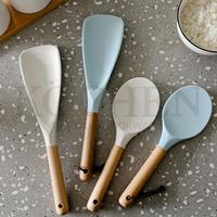 Gambar Centong Spatula Gagang Kayu NEW Aesthetic Estetik Modern Minimalis Nordic dapur silikon Kitchenware - Sutil - Putih dari Graha Sarana Tekniko undefined 3 Tokopedia