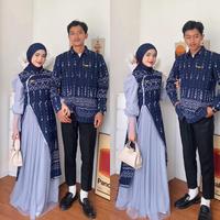 Gambar ALFISTORE-HANA SNOWY Baju Tenun Set Couple Batik Sarimbit Kondangan lebaran 2025 Dress Songket gamis family Muslim Setelan Pasangan Keluarga Wanita at asante nun bajuten unetnik un troso lombok modern raya pesta brukat Elegan Kekinian Prewed produk indone - HANA DRESS DEWASA, S dari Aduhiqitenun undefined 4 Tokopedia