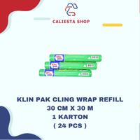 Gambar Klin Pak Cling Wrap Refill 30 cm x 30 m - 1 Karton ( 24 Pcs ) dari caliestashop undefined 3 Tokopedia