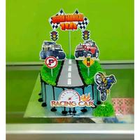 Gambar Topper kue ulang tahun cars racing mobil custom nama dari Rafanda Topper undefined 1 Tokopedia