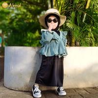Gambar AKFAS- Akmal Fashion Baju Gamis Anak Premium Cringkle Air Flow 17 - sage green, s dari Akfas Store undefined 1 Tokopedia