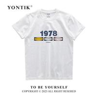 Gambar YONTIK Kaos Distro Murah 100% Original Murah Branded Premium Motif "1978" Unisex Katun 24S Cewe Cowo Basic Style Crew Neck High Putih TIdak Nerawang Nyaman Pasangan Pria Wanita Kerah Lembut Atasan Cewek Keren Combed Dewasa Hitam Cowok Baju Panjang Oblong - Hitam, M dari Baju Distro ID undefined 1 Tokopedia
