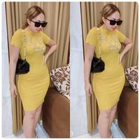 Gambar Grosir Natalia | Dress Bodycon Bahan Rajut Premium Baju  Midi  Wanita  Casual  Simple Fit Panjang - Bodycon Pdk 03 dari grosir natalia8 undefined 3 Tokopedia