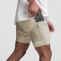 Gambar Celana Lari Pria 2 in 1 Compression Good for Run Gym Fitness DK-890-2 - Cream, M dari SvkaSvka.id undefined 3 Tokopedia