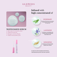 Gambar Glowies Beauty Serum Bulu Mata Serum Penumbuh Bulu Mata dan Alis Eyelash & Brow Nutri Serum Bundle Glowies Hand Mirror Serum Penumbuh Alis dan Bulu Mata 4 ml Water Based Serum  Vitamin  Extract Lavender Treatment dari Glowies Beauty undefined 4 Tokopedia