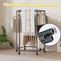 Gambar Paus Biru - Rak Gantung Baju 360 Putar | Hanger Pakaian Serbaguna Tanpa Bor Anti Karat Cabinet - 1-Layer dari Paus Biru Indonesia undefined 5 Tokopedia