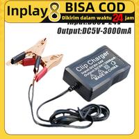 Gambar Charger HP Dari Aki DC Cas Charger 3 in1 USB 3 Slot Universal - 3 in 1 dari inplay8 undefined 1 Tokopedia