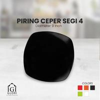 Gambar Glori Melamine | Piring Ceper Segi 4 | Piring Makan  | Peralatan Makan - Hitam, 10 inch dari Glori Melamine undefined 5 Tokopedia
