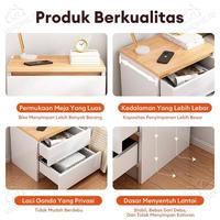 Gambar Meja Nakas Lemari Nakas Kecil BedSide Table Meja Laci Serbaguna meja susun kayu Meja Samping Tempat Tidur Minimalis[ Garansi Lima Tahun ] - Putih_32_30_41-B dari Key Life Mall undefined 4 Tokopedia