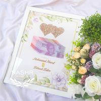 Gambar Frame Standar Putih 30x40 cm ( Kaligrafi & Nama TIMBUL ) Hiasan Mahar Kado Nikah - Desain A dari Nashr Craft & Mahar undefined 4 Tokopedia