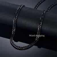 Gambar (ready siap kirim)kalung titanium model rantai rapat hitam pria dan wanita anti karat terbaru Kain Kulit - 45cm dari novita acc1 undefined 3 Tokopedia