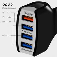 Gambar Cas Mobil 4 PORT / Car Charger Qualcomm Saver QC3.0 4 Port Fast charging dari Topi Surabaya undefined 3 Tokopedia