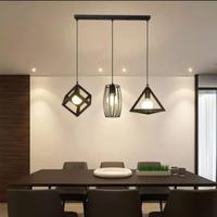 Gambar Lampu Gantung 3 IN 1 Set Hias Minimalis Ruang Tamu Modern Indoor - Sejajar 3V Oval dari RAJA.BINTANG SHOP undefined 1 Tokopedia