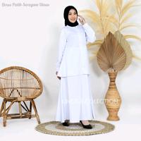 Gambar Gamis Putih Polos Bahan Toyobo Dress Kancing - S, Putih Polos dari Lingga Collections undefined 4 Tokopedia