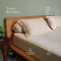 Gambar [Y1]Nou - Ready Stock Tencel Fitted Bed Sheet (Sprei) sprei - Yogurt, Single - Olive, King dari babashop342 undefined 2 Tokopedia